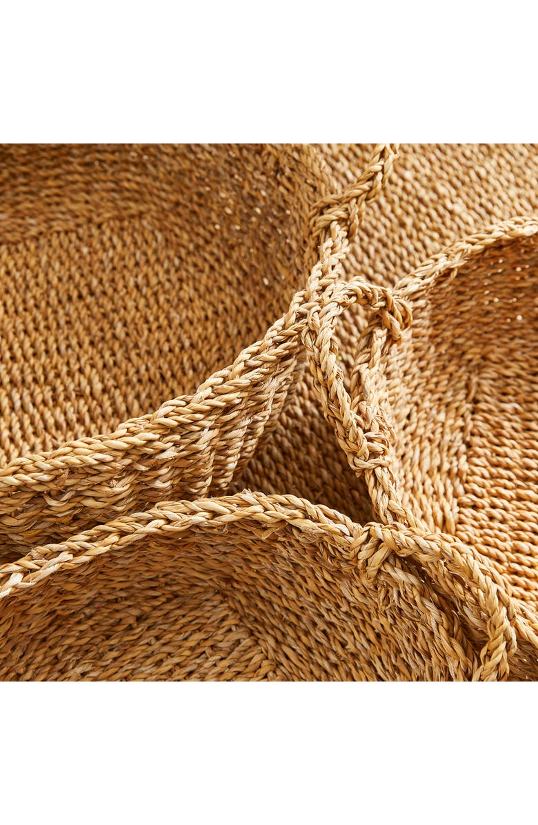 Napa Home & Garden Seagrass Shallow Baskets With Handles Set of 3, Alternate, color, Beige