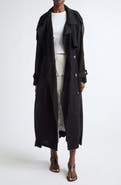 Proenza Schouler Esha Sheer Wool Trench Coat