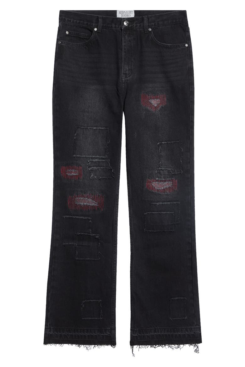 Texoma Patchwork Jeans, Alternate, color, WASHED BLACK