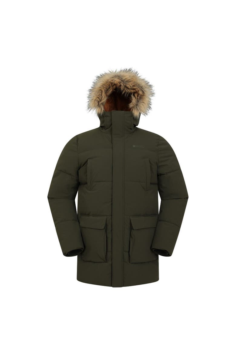 Fern Water Resistant Padded Parka, Main, color, Khaki Green