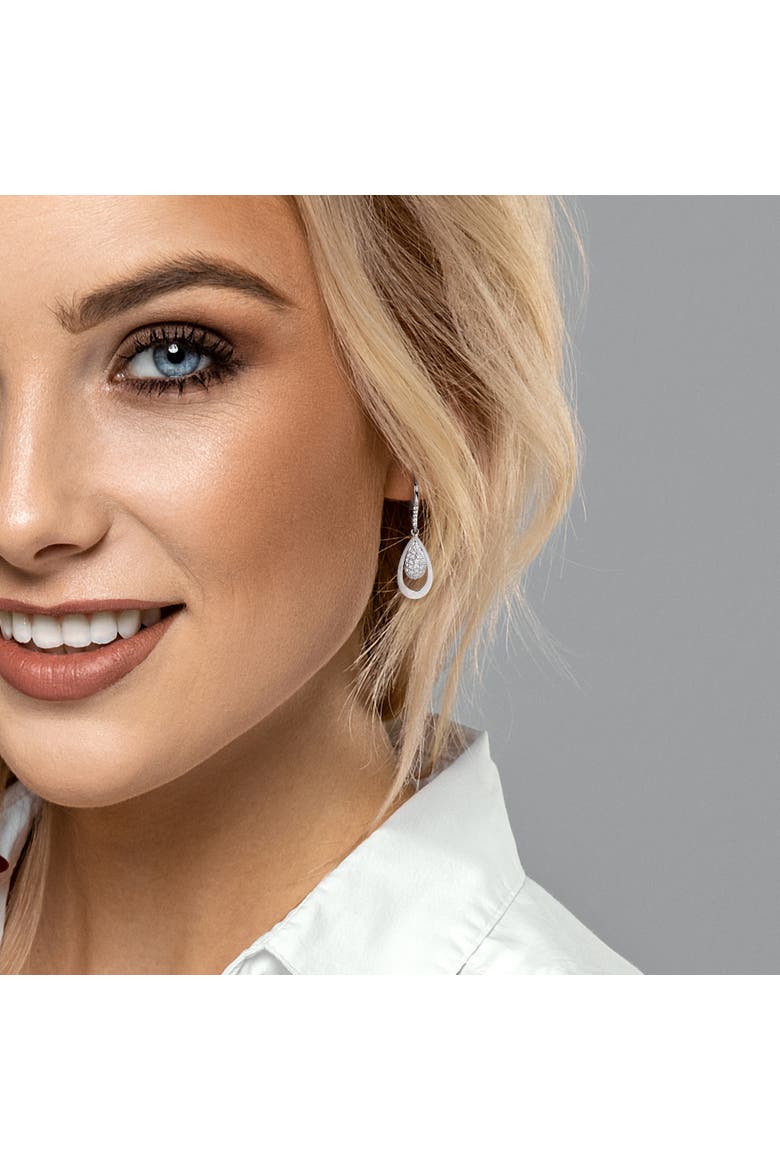 Diamond Dangle Teardrop Earrings 14k White Gold, Alternate, color, 14K White Gold