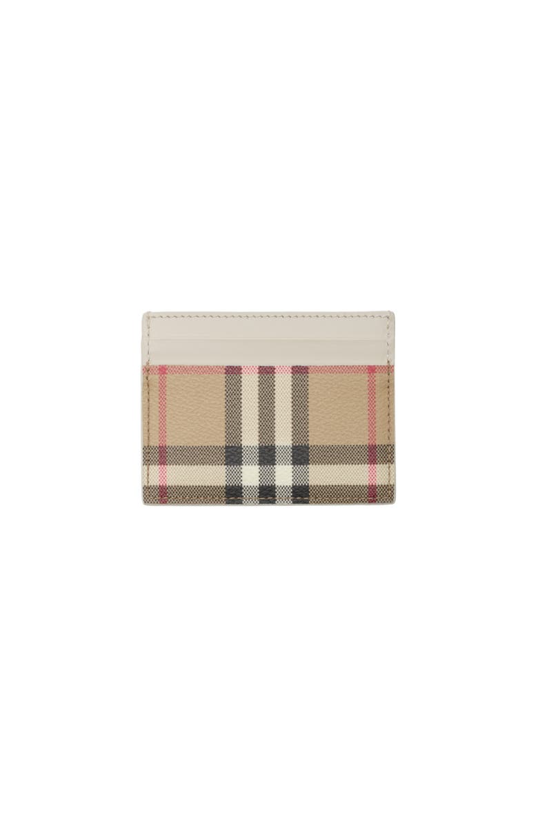 Burberry Check Card Case, Alternate, color, Archive Beige/Soap Beige