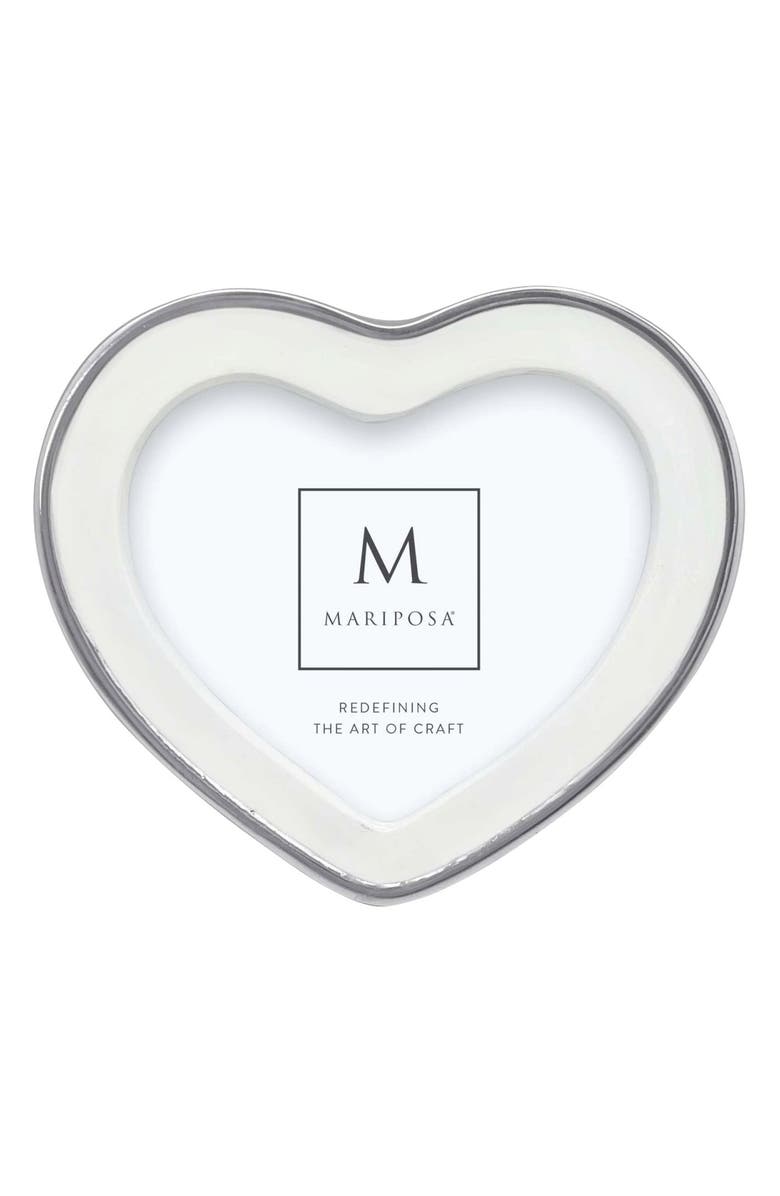 Mariposa Signature Heart Picture Frame, Main, color, White