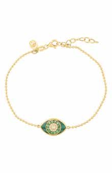 EFFY Semiprecious Stone & Diamond Evil Eye Bracelet