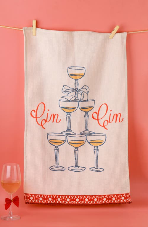 Tiramisu Set Of Three Vintage Celebration Kitchen Towels In Multi