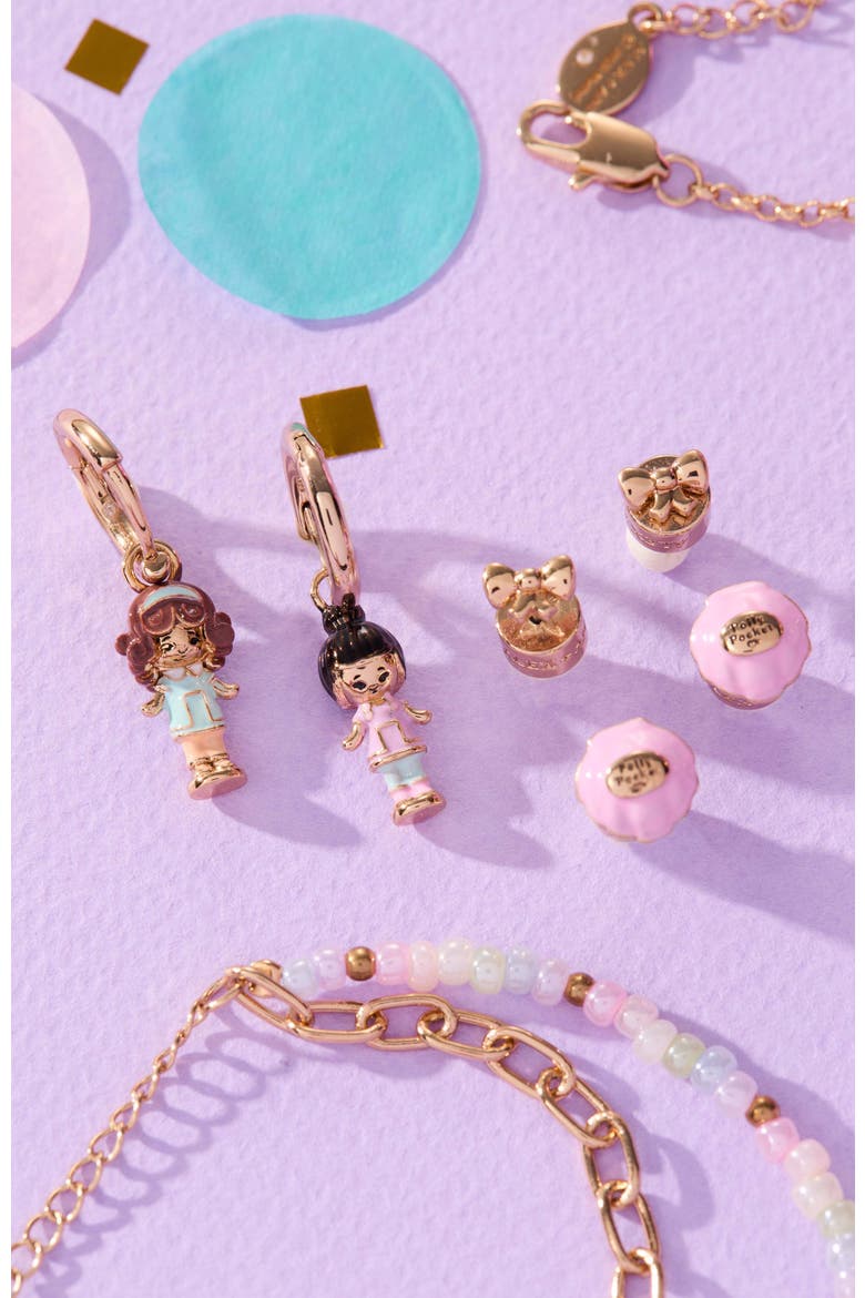 Polly Pocket Earring Set, Alternate, color, Gold
