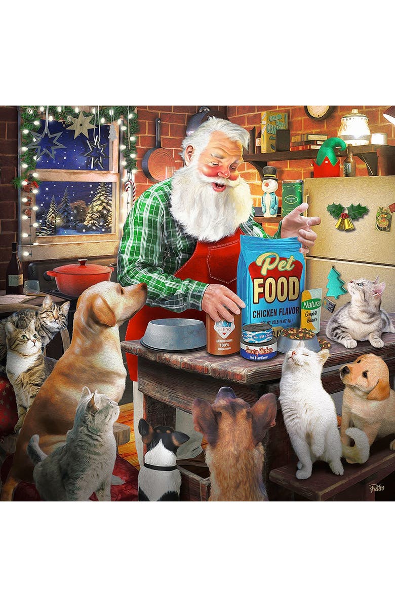 Sunsout Santa and His Pets 500 piece Jigsaw Puzzle for Adults, Alternate, color, Multicolor