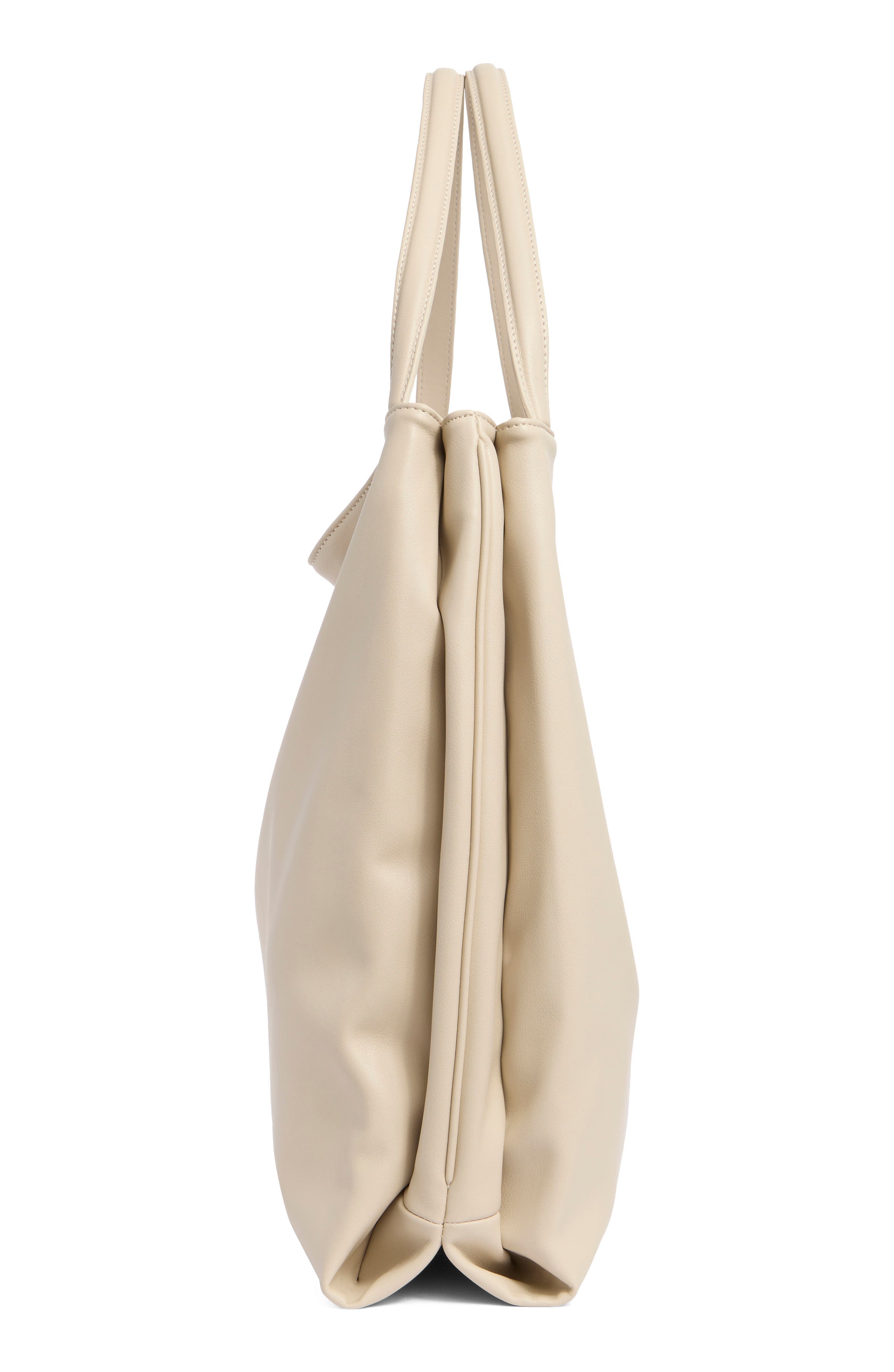 Slouchy Accordion Shoulder Bag, Alternate, color, SOFT CREAM