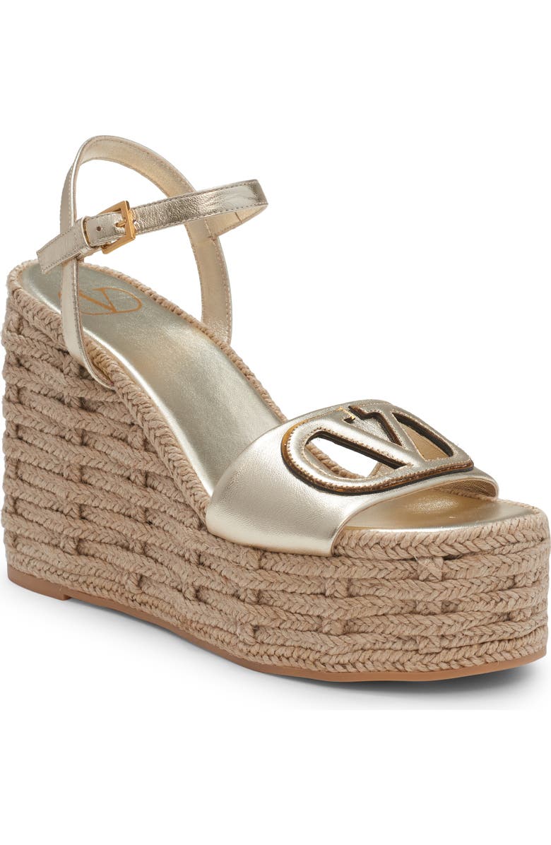 Valentino Garavani VLOGO Espadrille Wedge Sandal, Main, color,