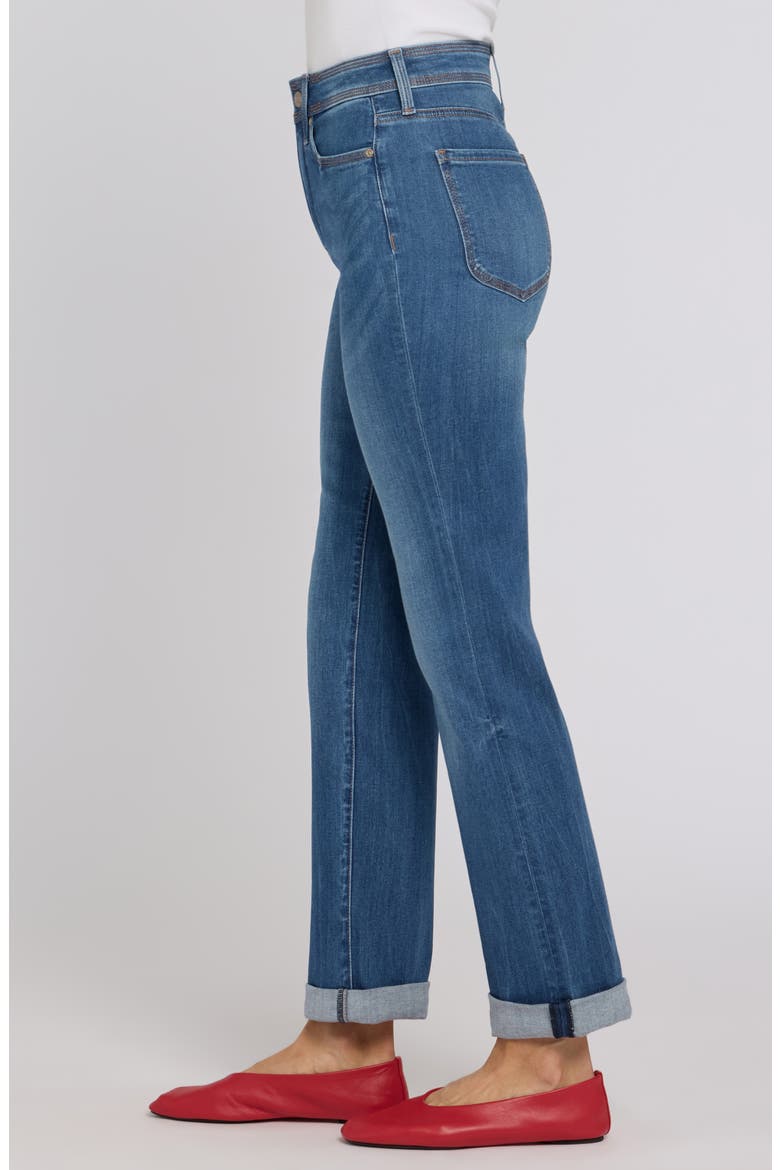 Marilyn Triple Stitch High Waist Straight Leg Jeans, Alternate, color, WILD RIVER