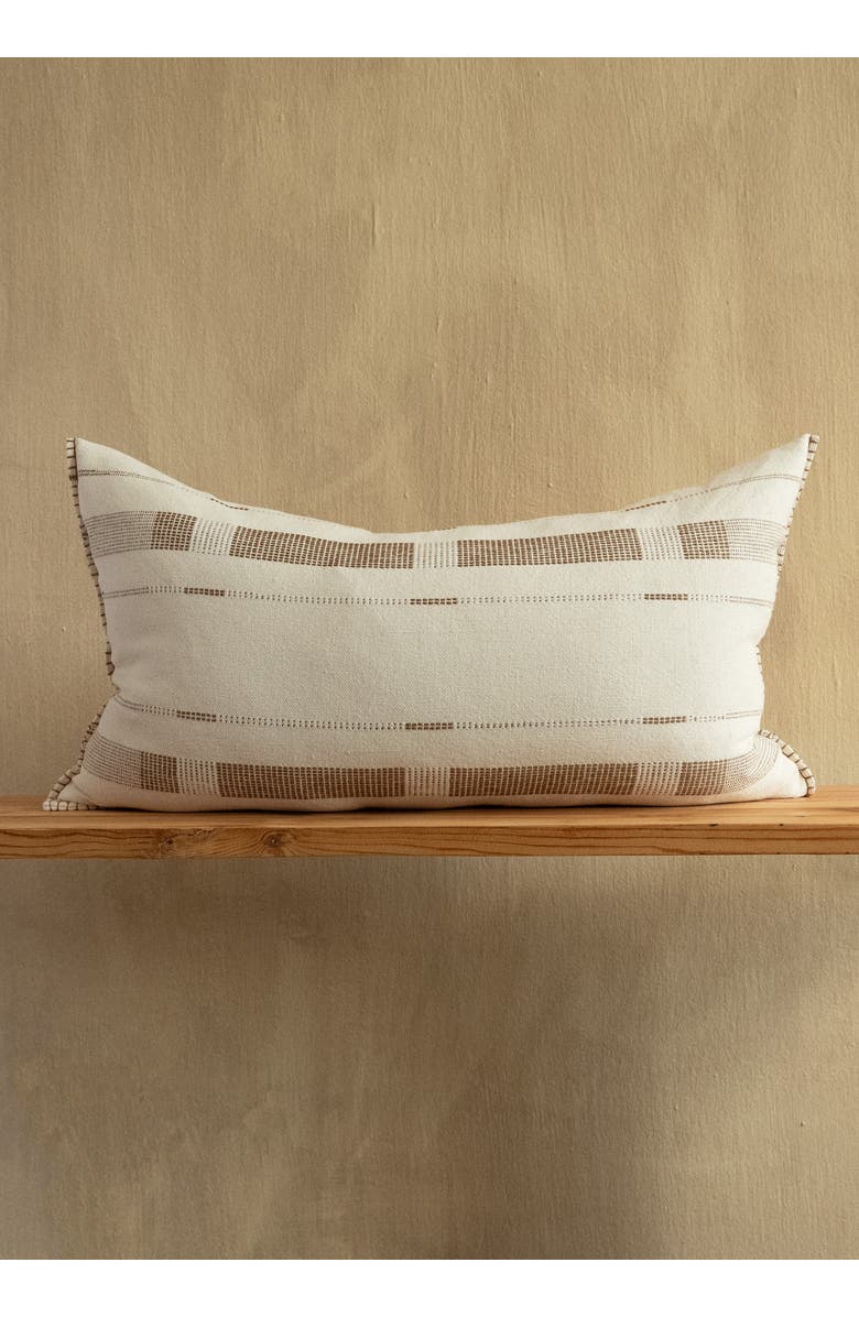 kanju Interiors Fulcrum Oversized Cotton Lumbar Pillow - Cover Only, Alternate, color, Patina