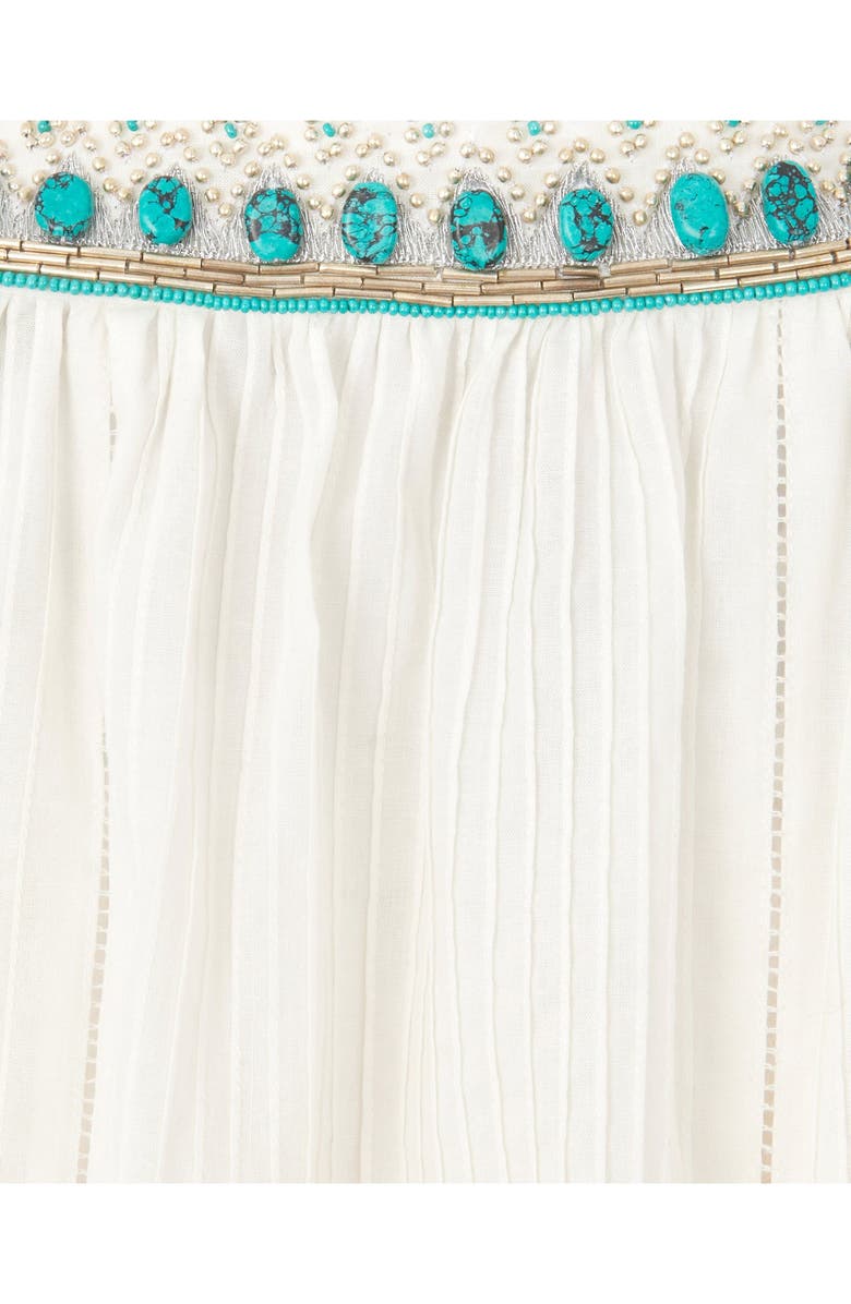 Fortela Afir Striped Cotton Sleeveless Dress, Alternate, color, Beige