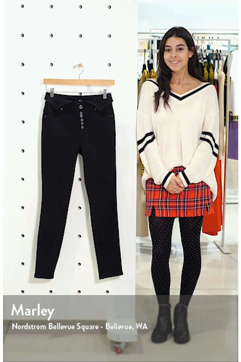 Fold Over Waist Ankle Skinny Jeans video