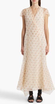 Khaite Meera Floral Silk Organza Dress