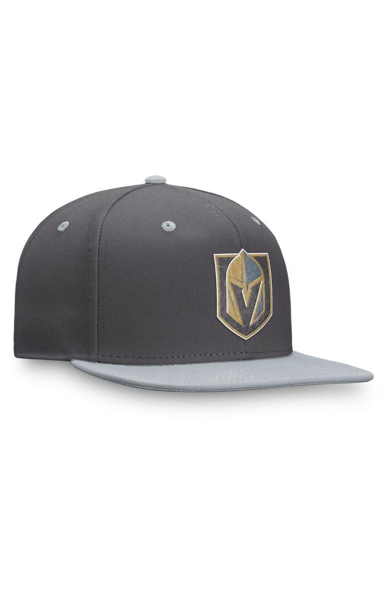 FANATICS Men's Fanatics Branded Charcoal/Gray Vegas Golden Knights Authentic Pro Home Ice Snapback Hat, Alternate, color,