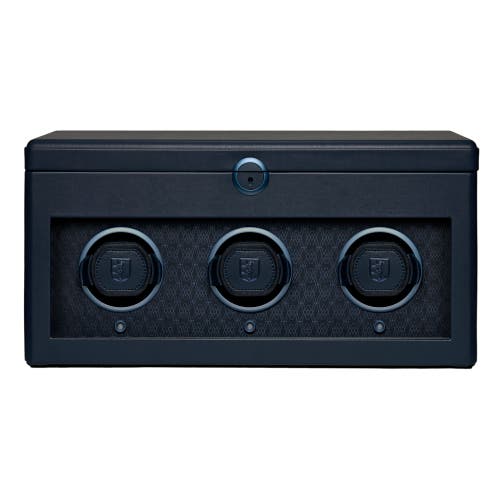 Wolf Earth Triple Watch Winder In Midnight Blue