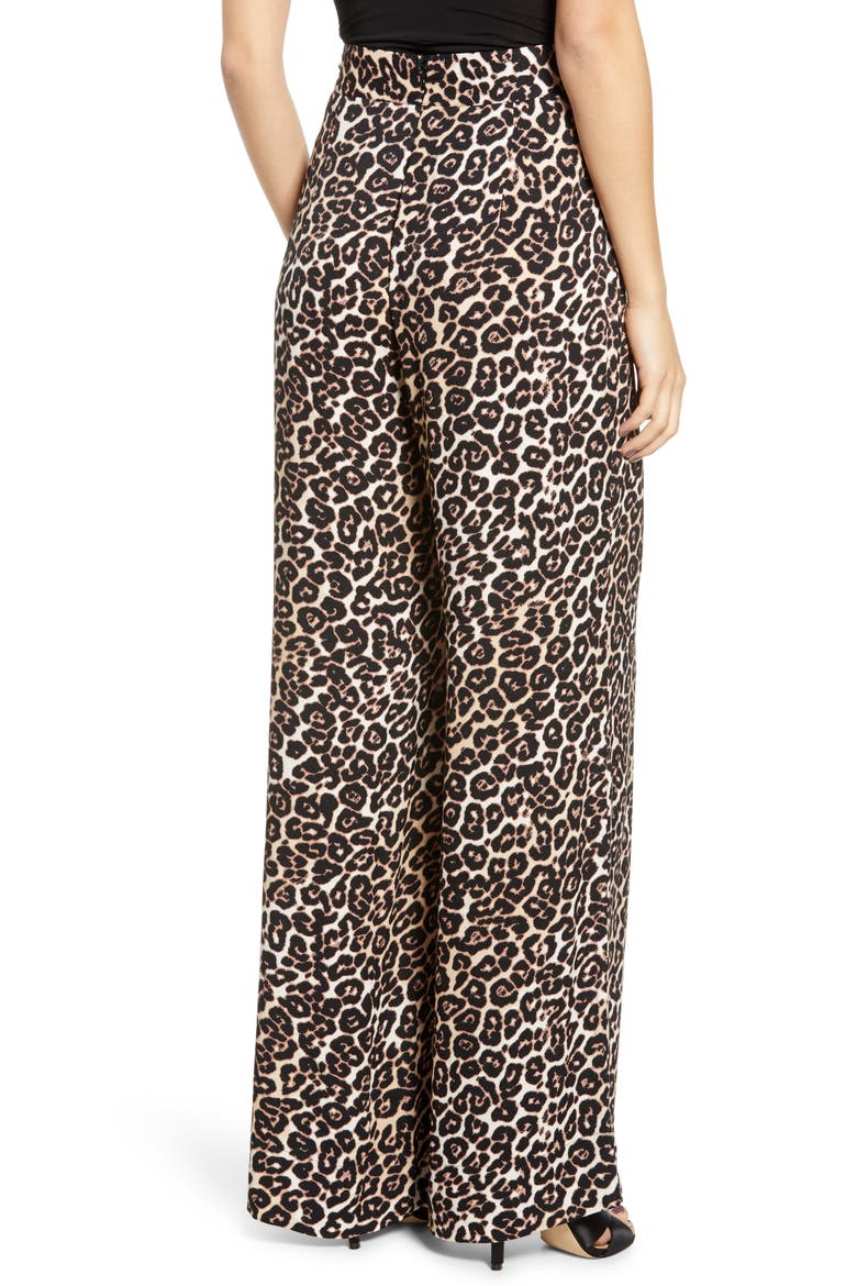 Caspian Wide Leg Pants, Alternate, color, LEOPARD
