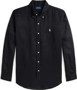 Polo Ralph Lauren Solid White Linen Button-Down Shirt