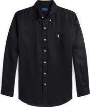 Polo Ralph Lauren Solid White Linen Button-Down Shirt