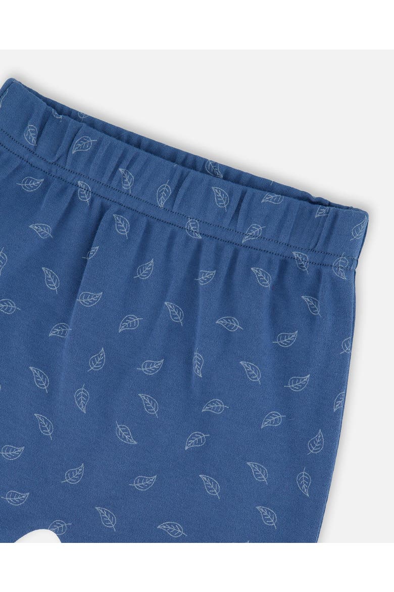Organic Cotton Pant and Top Set Leaf, Alternate, color, Blue