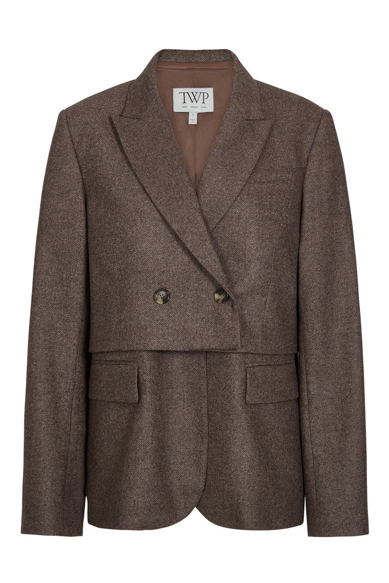 Two Faced Cotton Blazer, Main, color, PINECONE MELANGE