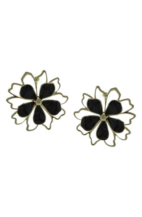 Kalei Oversize Floral Stud Earrings