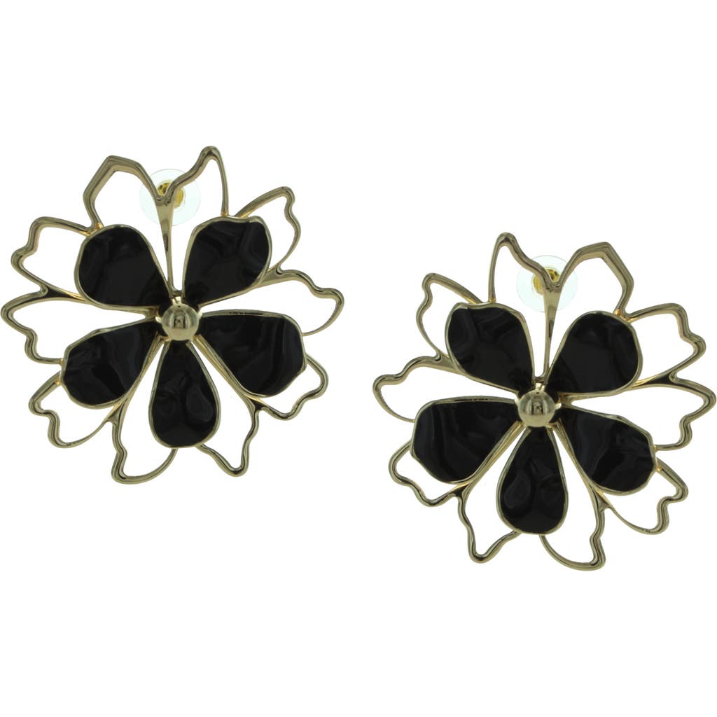 Olivia Welles Kalei Oversize Floral Stud Earrings In Multi