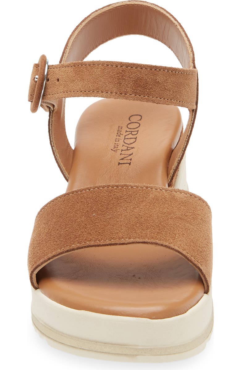 Cordani Arielle Ankle Strap Platform Wedge Sandal, Alternate, color, Clove
