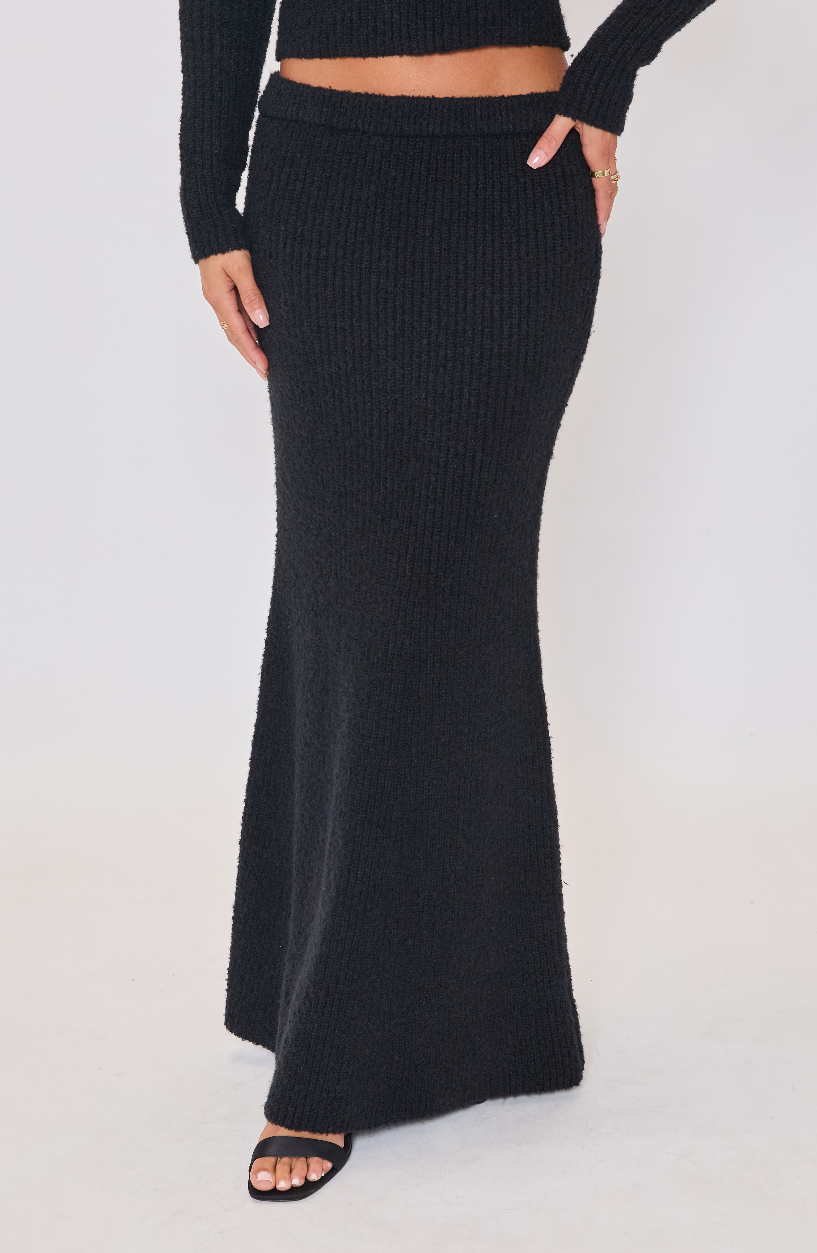 Ruby Flute Rib Maxi Skirt