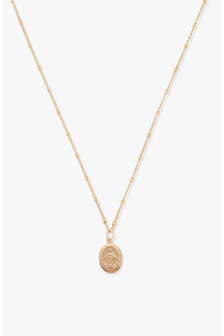 Blessed Mary 14k Gold Filled Necklace, Main, color, Gold