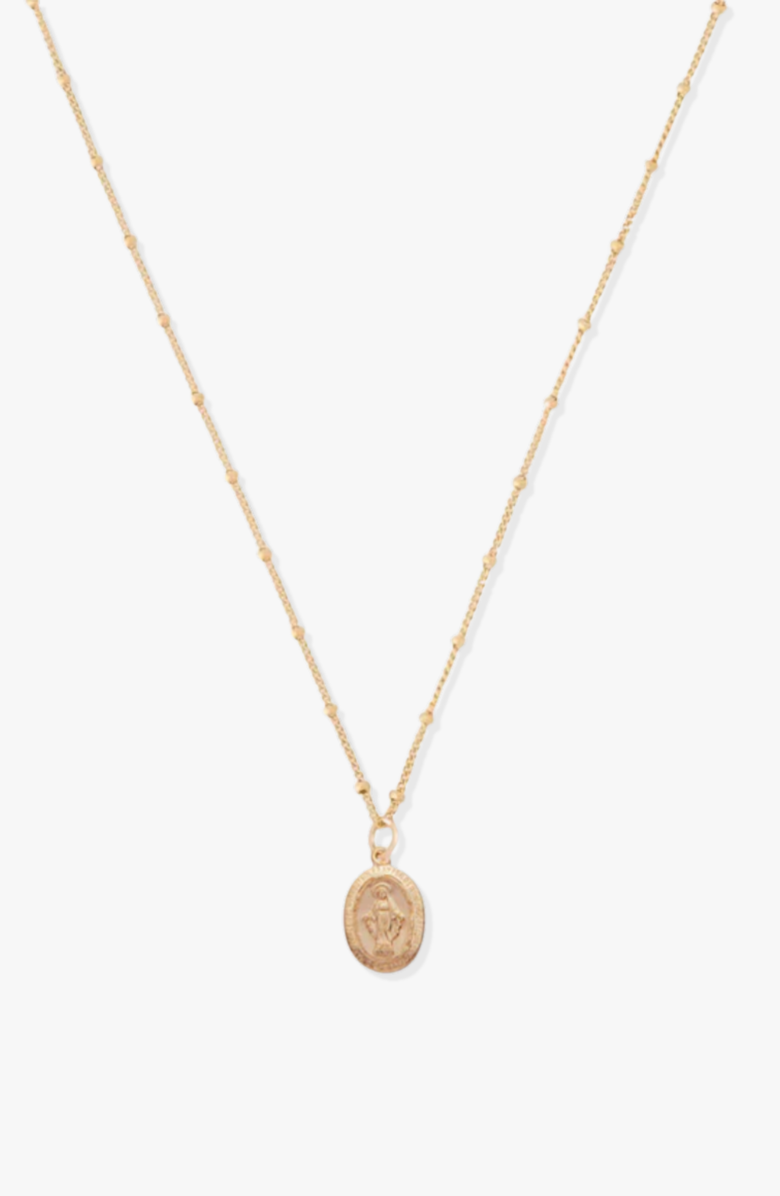 CUFFED BY NANO Blessed Mary 14k Gold Filled Necklace, Main, color, 