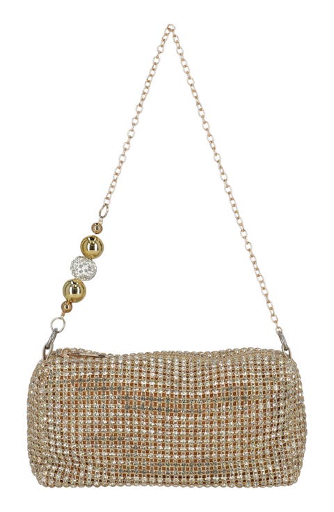 Evelyn Diamond Mesh Shoulder Bag