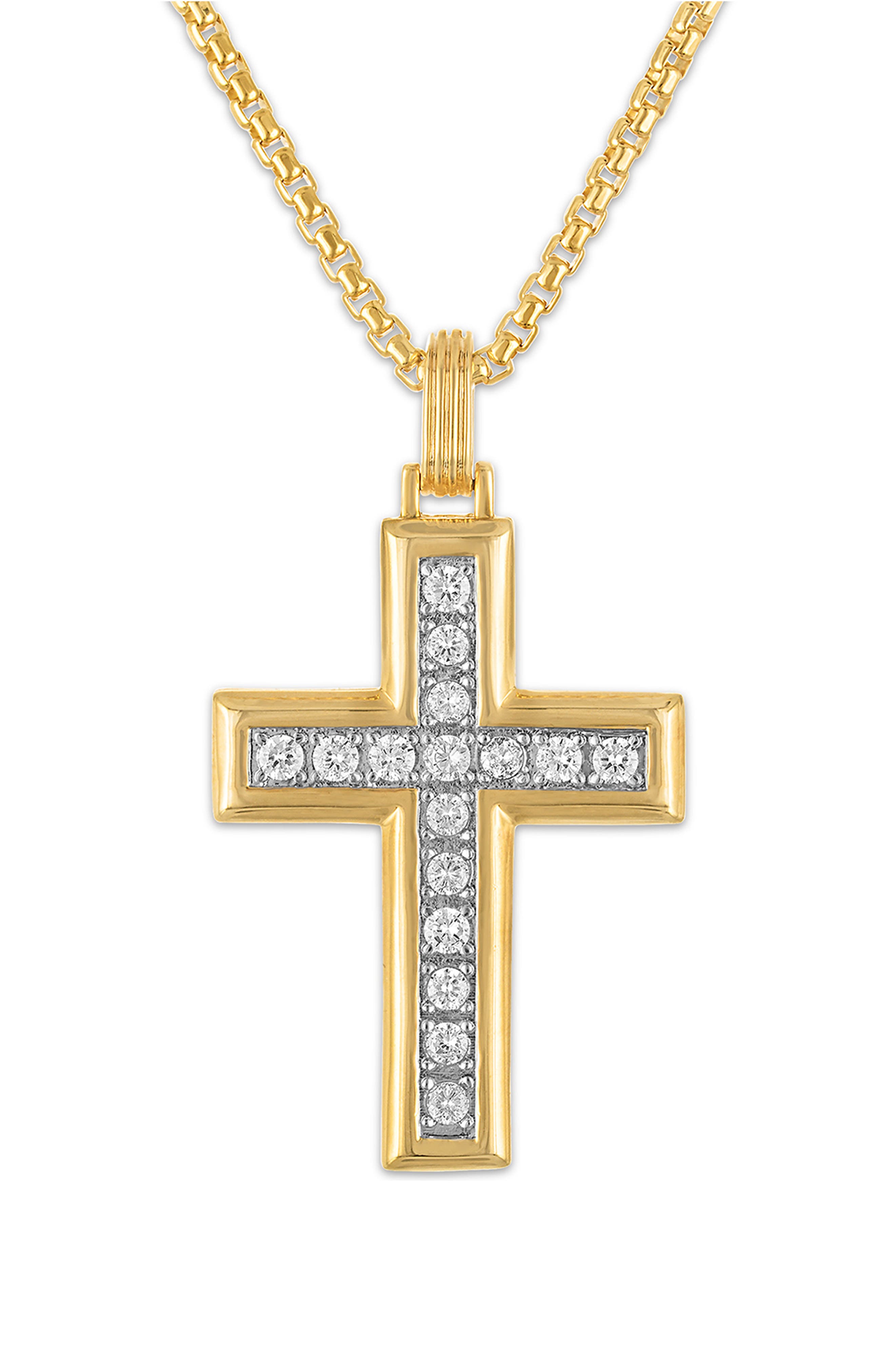 Esquire Diamond Cross Pendant Necklace