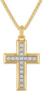 Esquire Diamond Cross Pendant Necklace