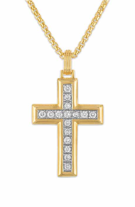 Esquire Diamond Cross Pendant Necklace