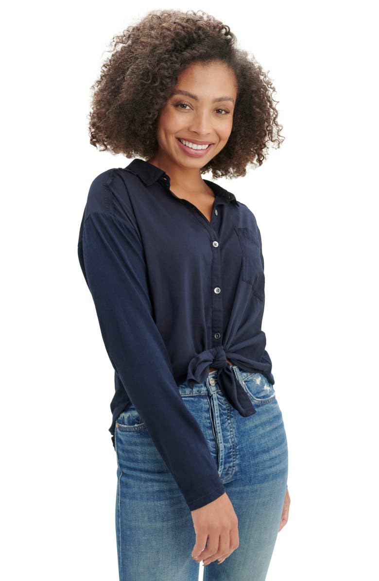 Splendid Paige Button-Up Shirt, Alternate, color, Navy