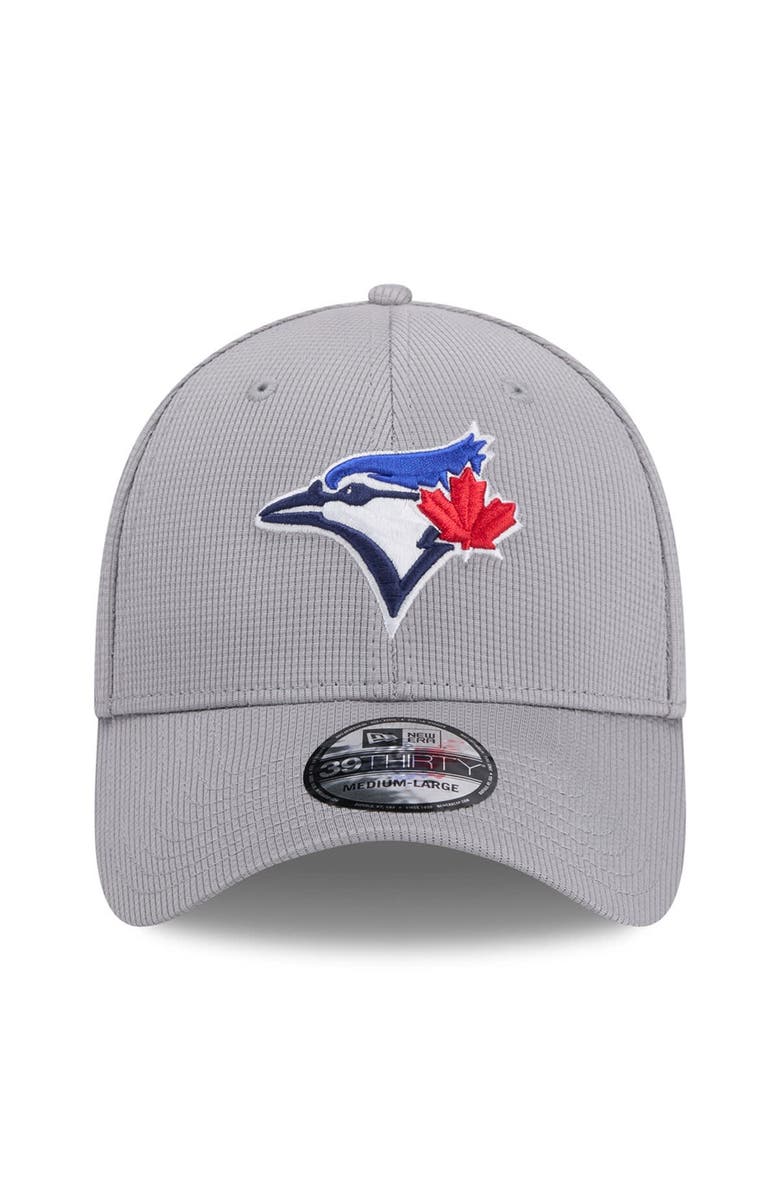 New Era Men's New Era Gray Toronto Blue Jays Active Pivot 39THIRTY Flex Hat, Alternate, color, 