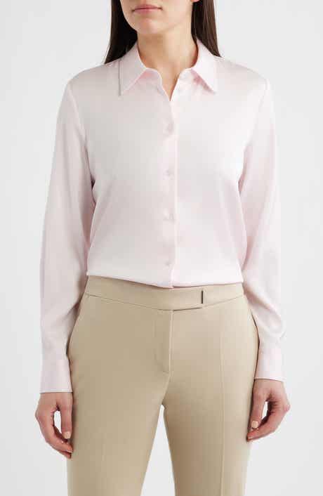 Bonya Stretch Silk Button-Up Shirt