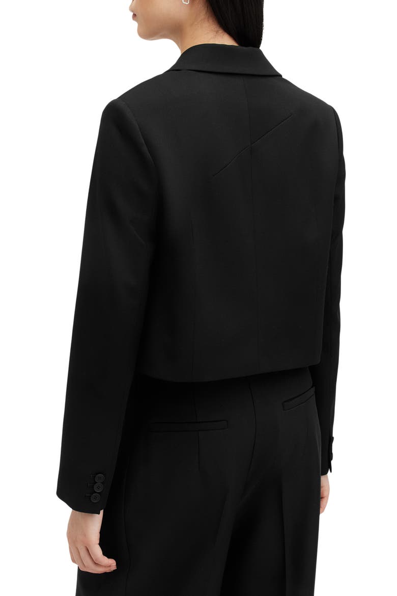 Shores One-Button Crop Blazer, Alternate, color, BLACK