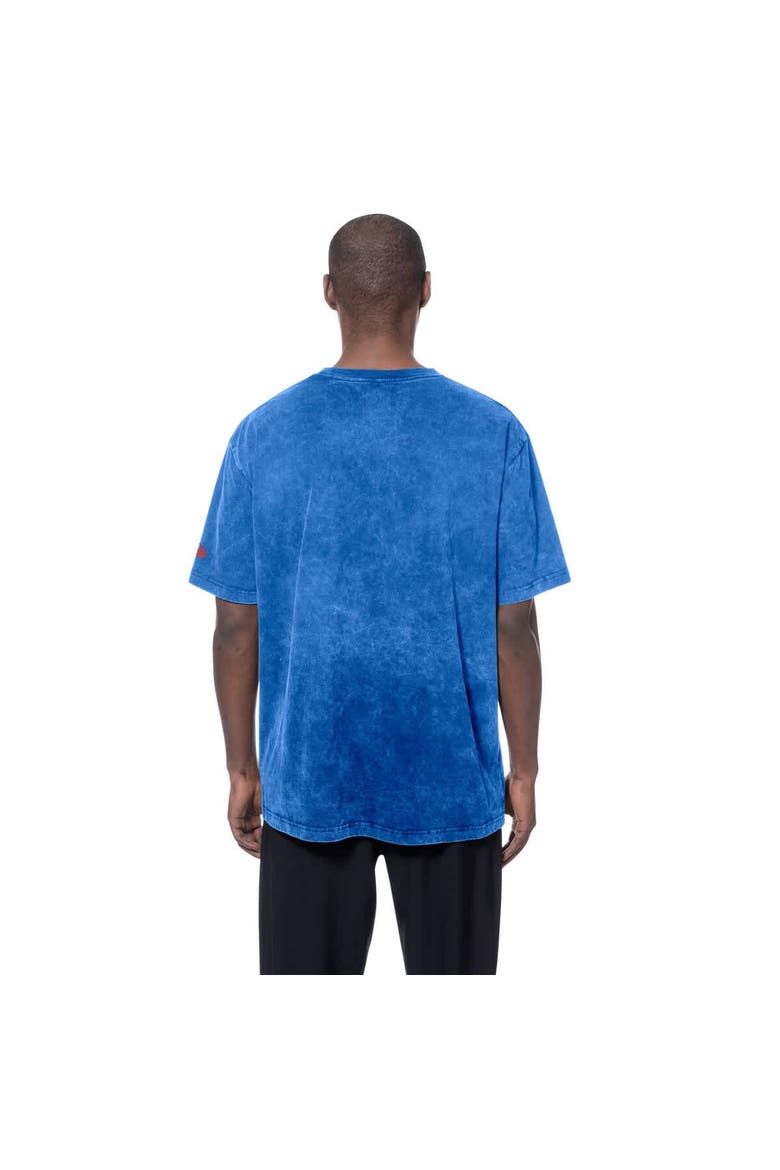 Men's New Era  Blue Oklahoma City Thunder Oversized Throwback Collection Mineral Wash T-Shirt, Alternate, color, Blue