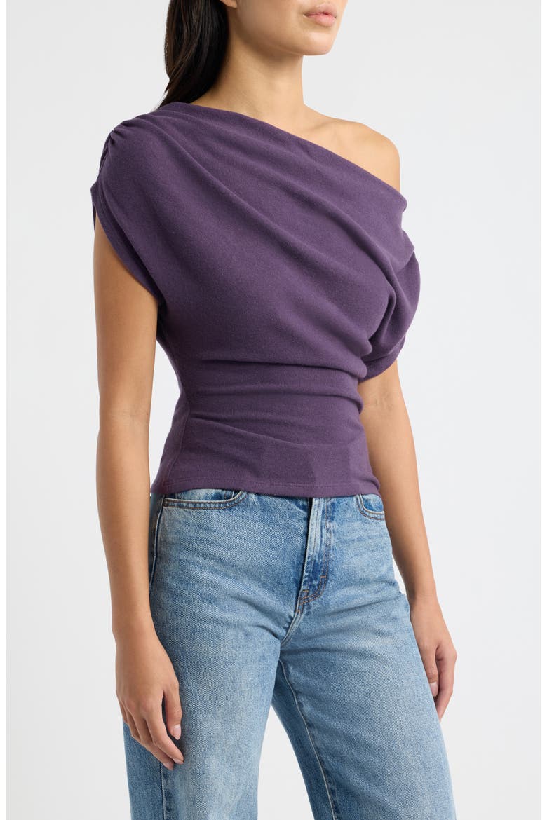 Iris One-Shoulder Knit Top, Alternate, color, CRUSHED VIOLET