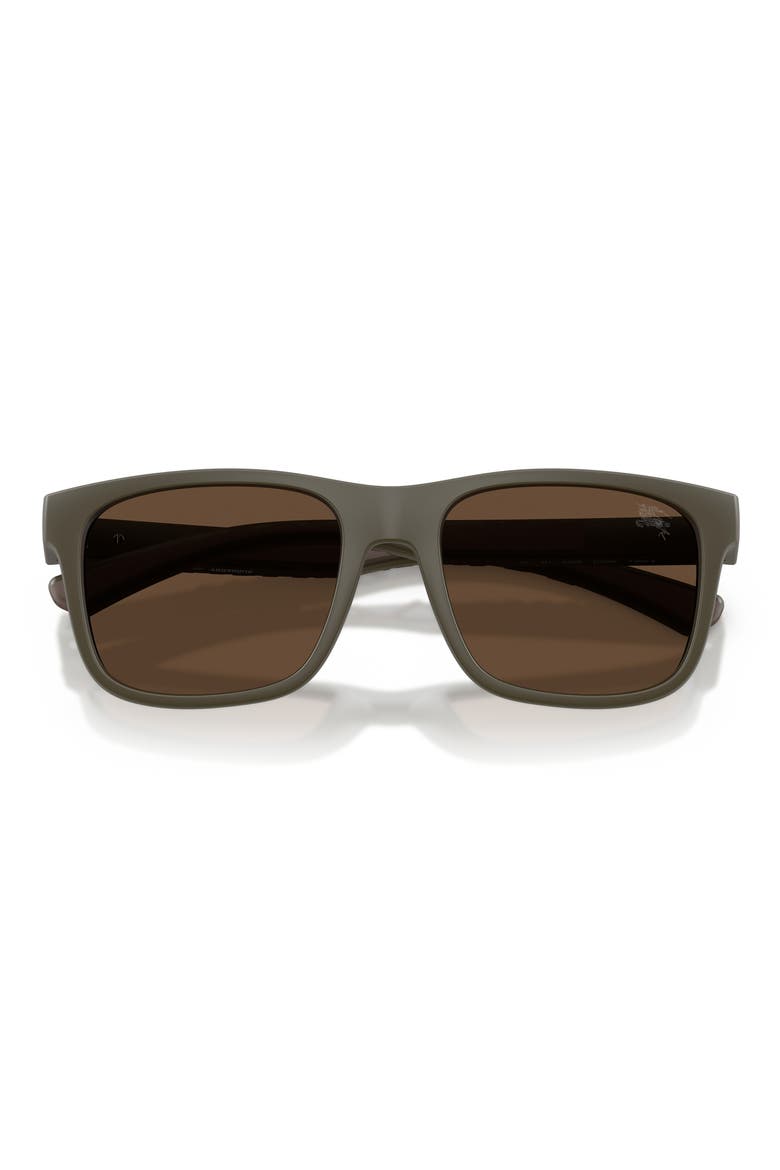 BE4499U 55mm Square Sunglasses, Alternate, color, MATTE GREEN / DARK BROWN