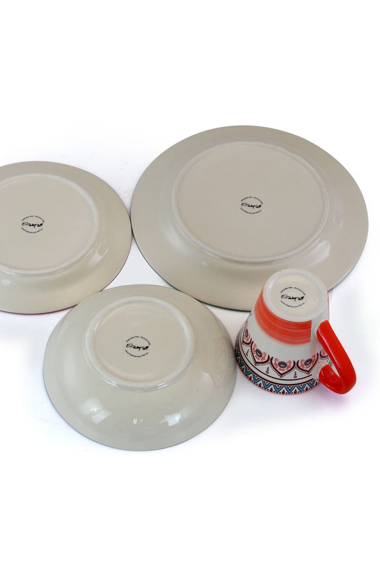 Zen Rust Mozaik 16 Piece Dinnerware Set, Alternate, color, Orange
