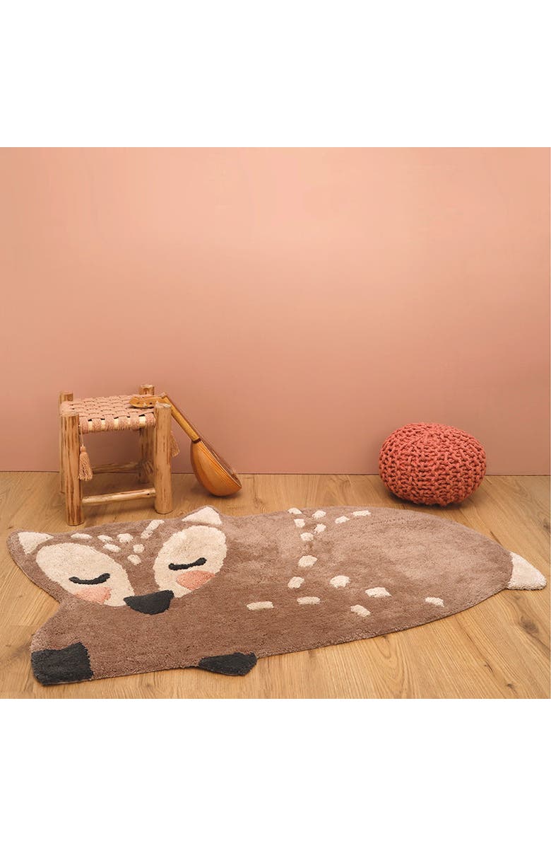 Nattiot Rug Little Deer, Alternate, color, Taupe