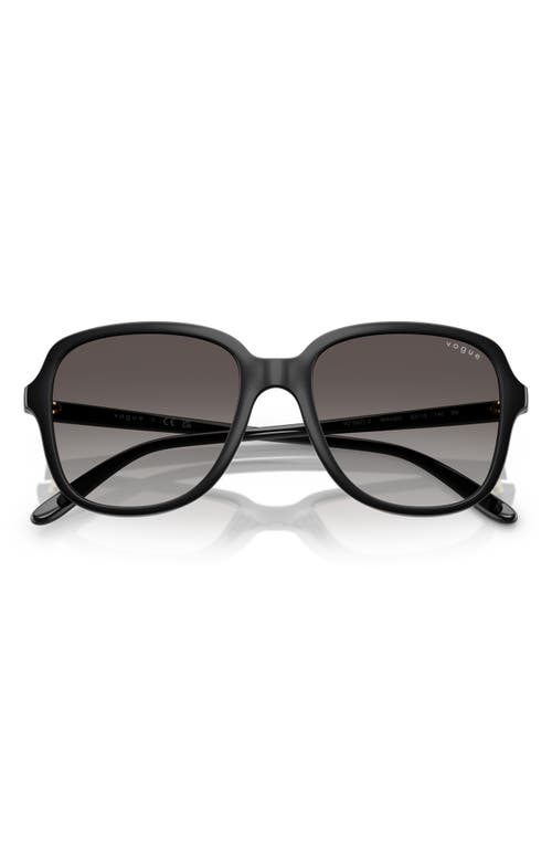 Vogue 53mm Polarized Square Sunglasses In Black