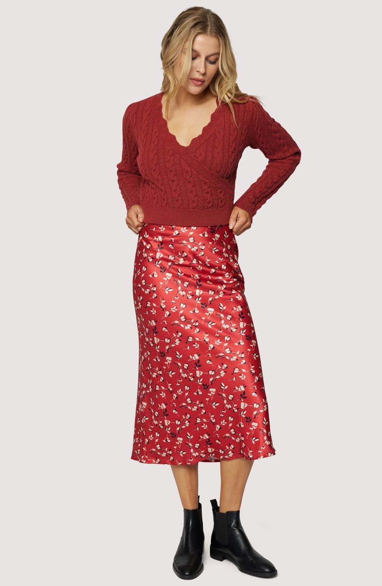 Lost + Wander Falling in Love Midi Skirt, Alternate, color, 