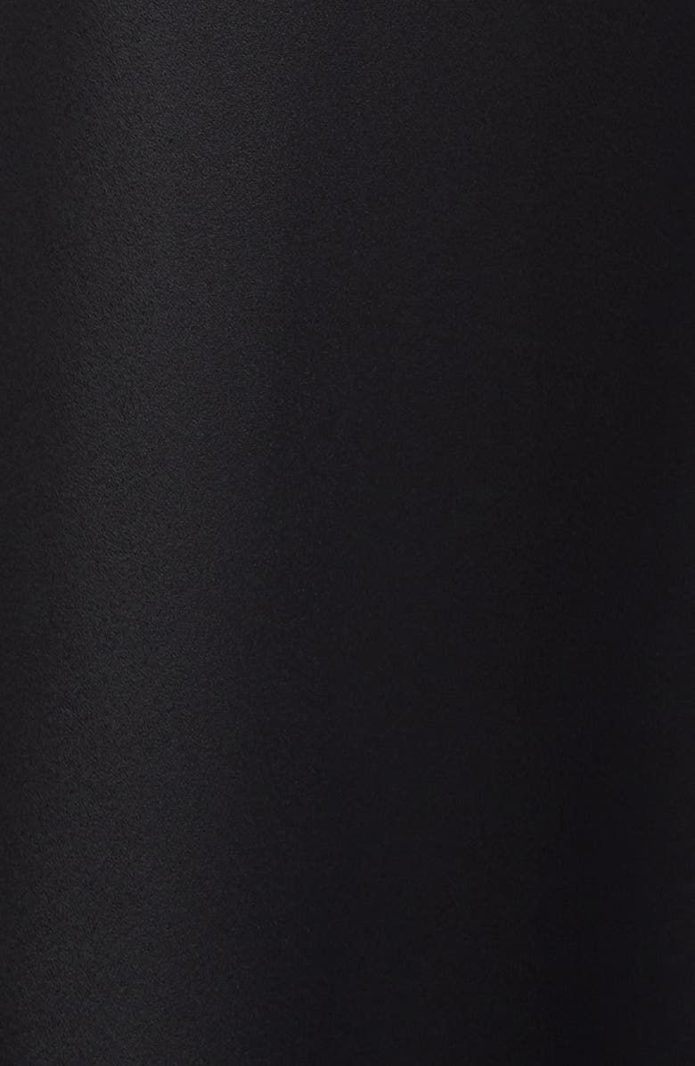 Victoria Beckham Asymmetric Mesh Trim Trumpet Gown, Alternate, color, Black