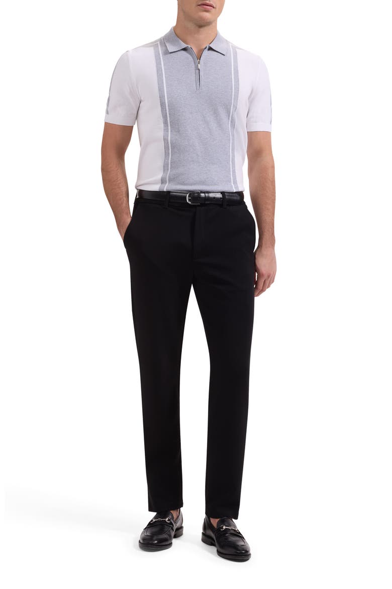 Quarter Zip Polo Sweater, Alternate, color, PLATINUM