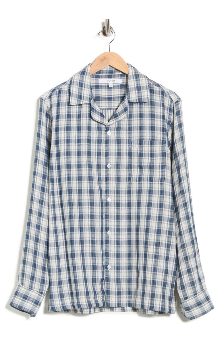 Joe's Plaid Long Sleeve Button-Up Shirt, Main, color, Navy Plaid