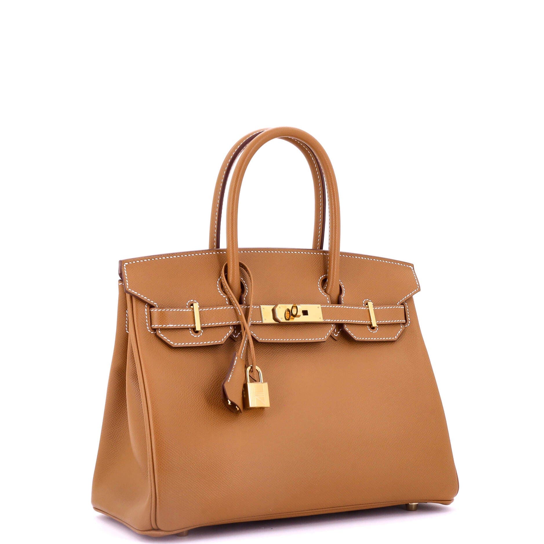 Pre-Owned Hermes Birkin Handbag Brown Epsom with Gold Hardware 30, Alternate, color, 